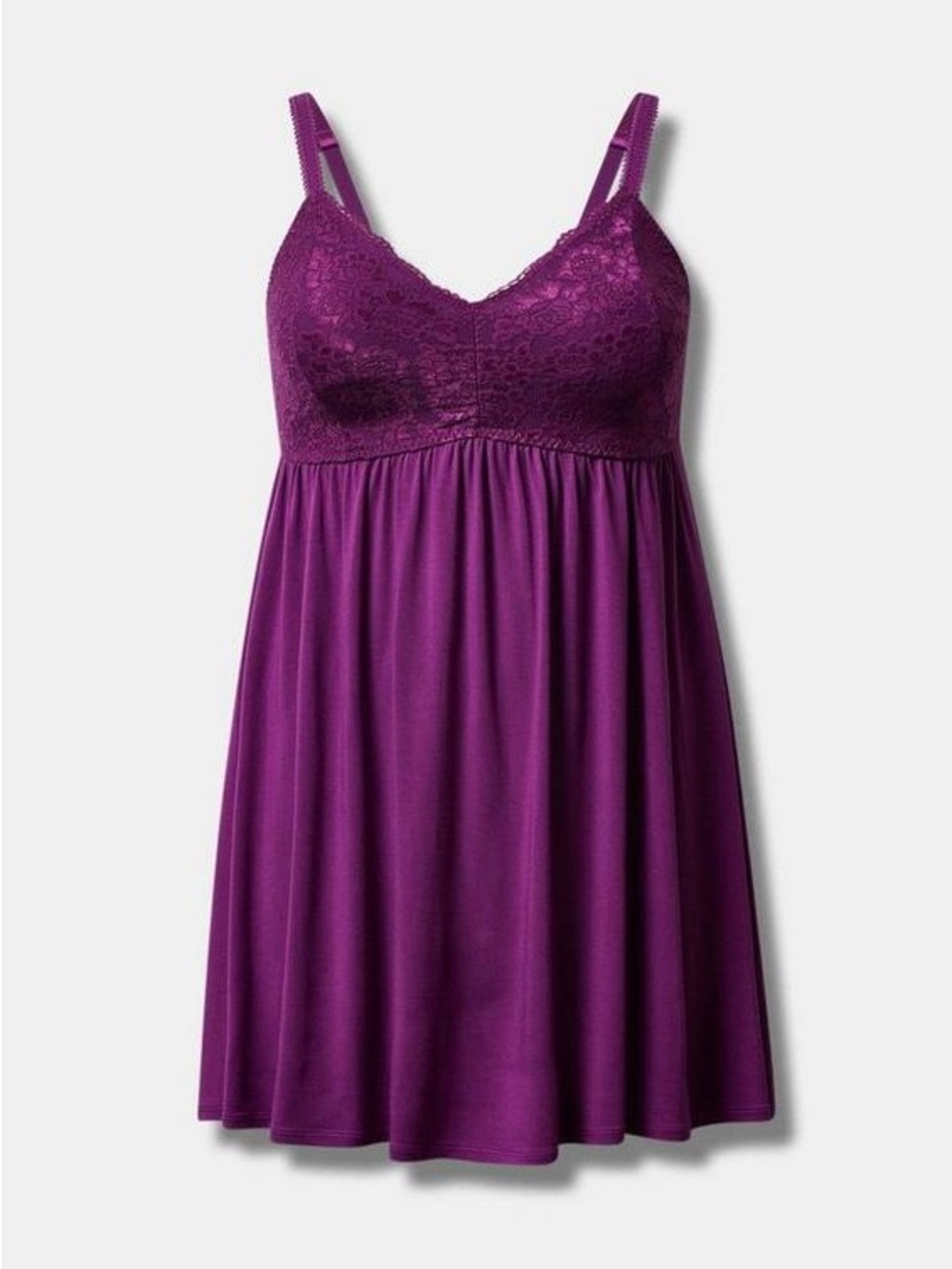 NWT Torrid Sleep Super Soft Lace Bust Chemise Phlox Stretch Lace V-Neck Sz 00
